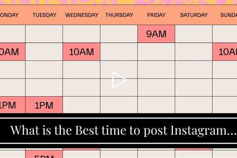 What is the Best time to post Instagram posts?