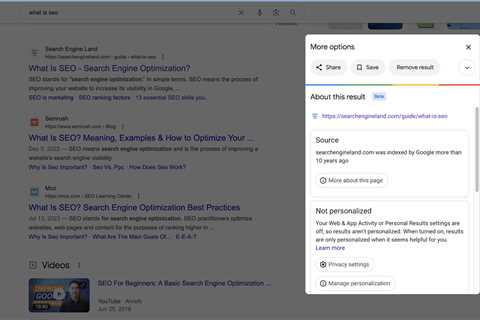 How to leverage Google’s ‘About this result’ for SEO insights