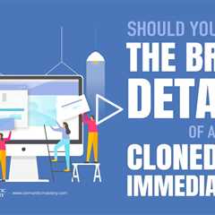 Should You Update The Brand Details Of A Cloned Site Immediately?